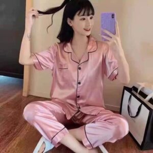Silk Night Dress (Top and Bottom Only)